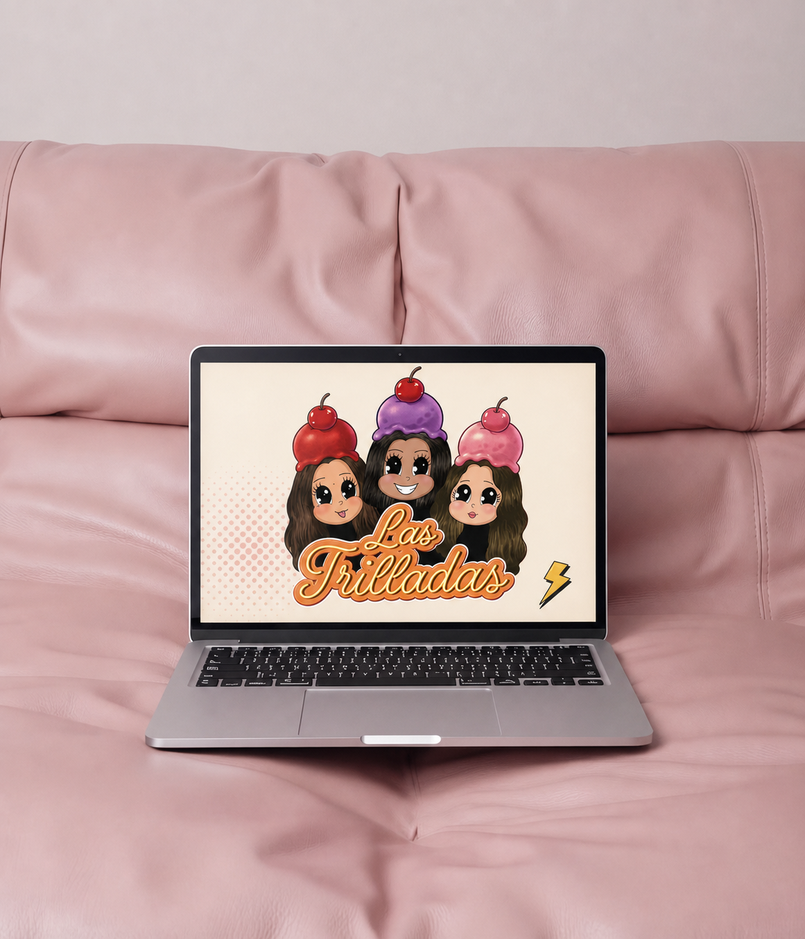 Aplicación del logotipo en una laptop